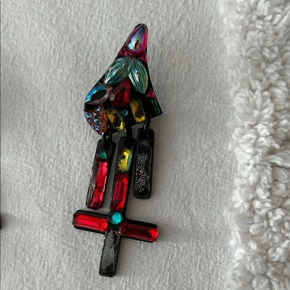 Bill Schiffer resin Earrings - Picture 2 of 5